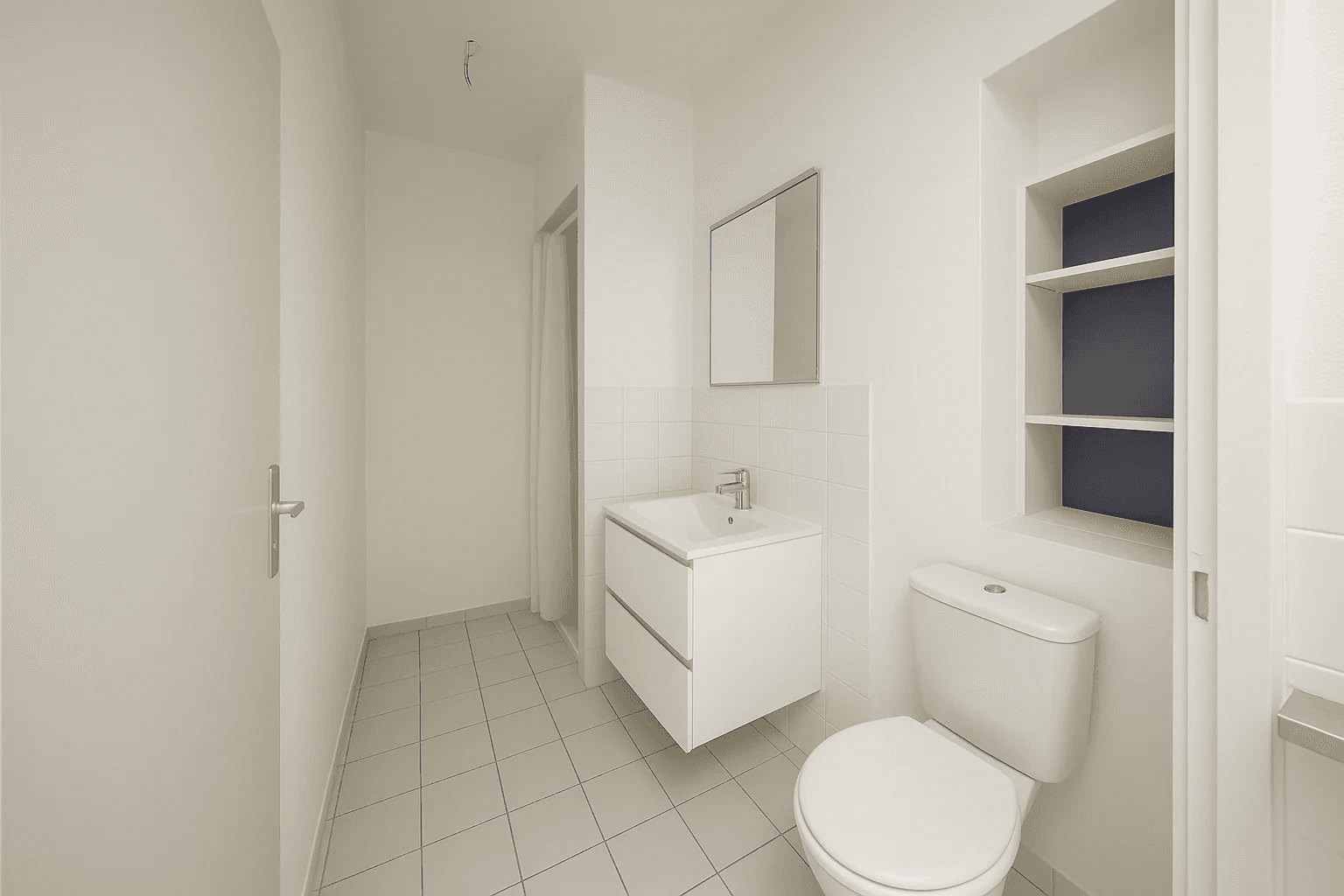 Appartement meublé 2 pièces - La salle de bain