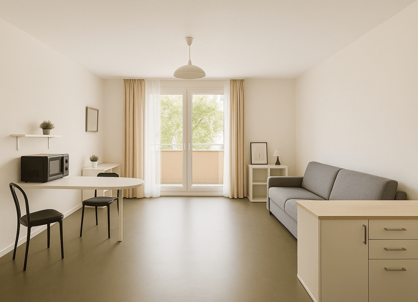 Appartement meublé 2 pièces - le salon