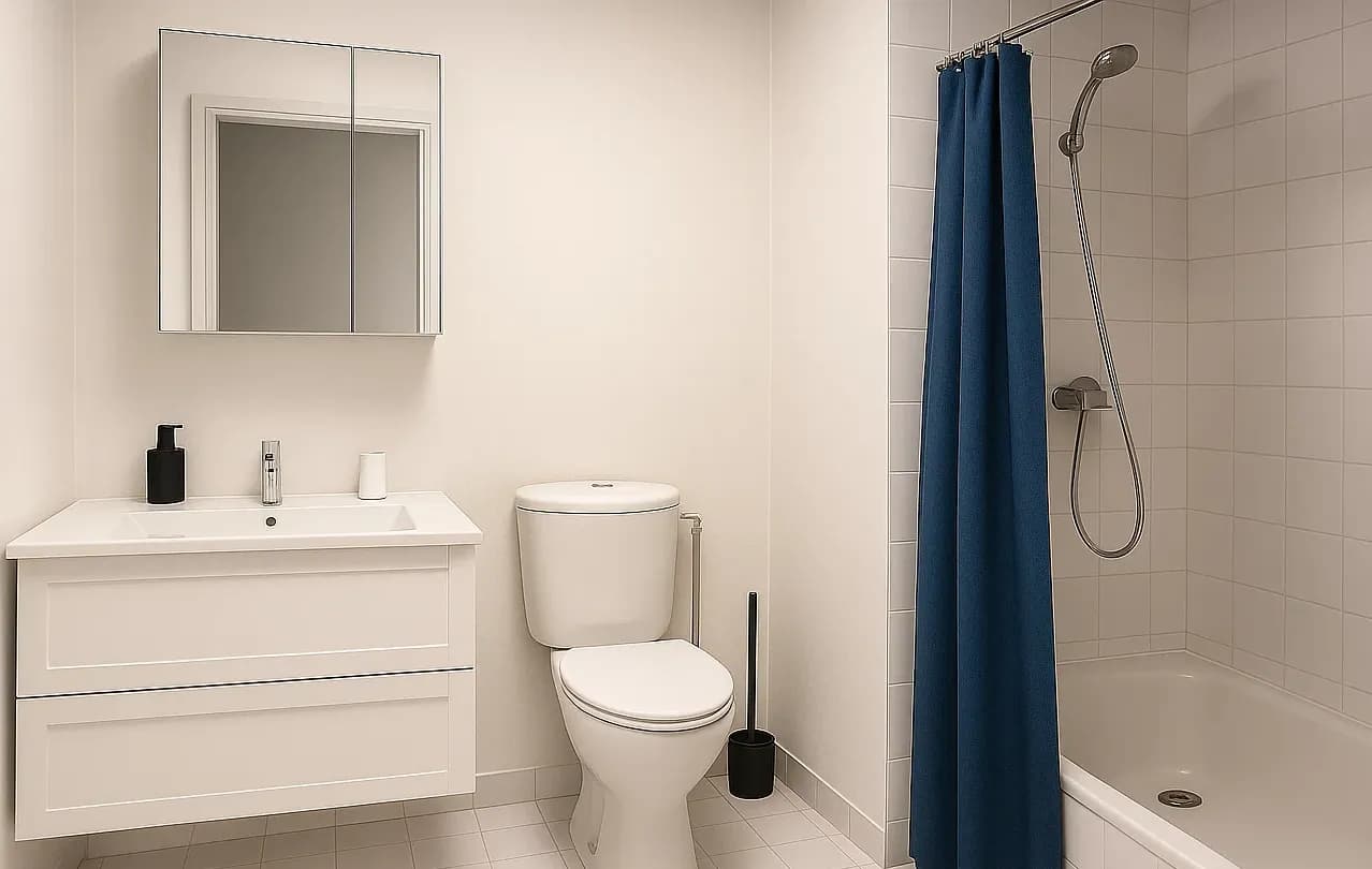 Salle de bain studio 20m2 Lyon