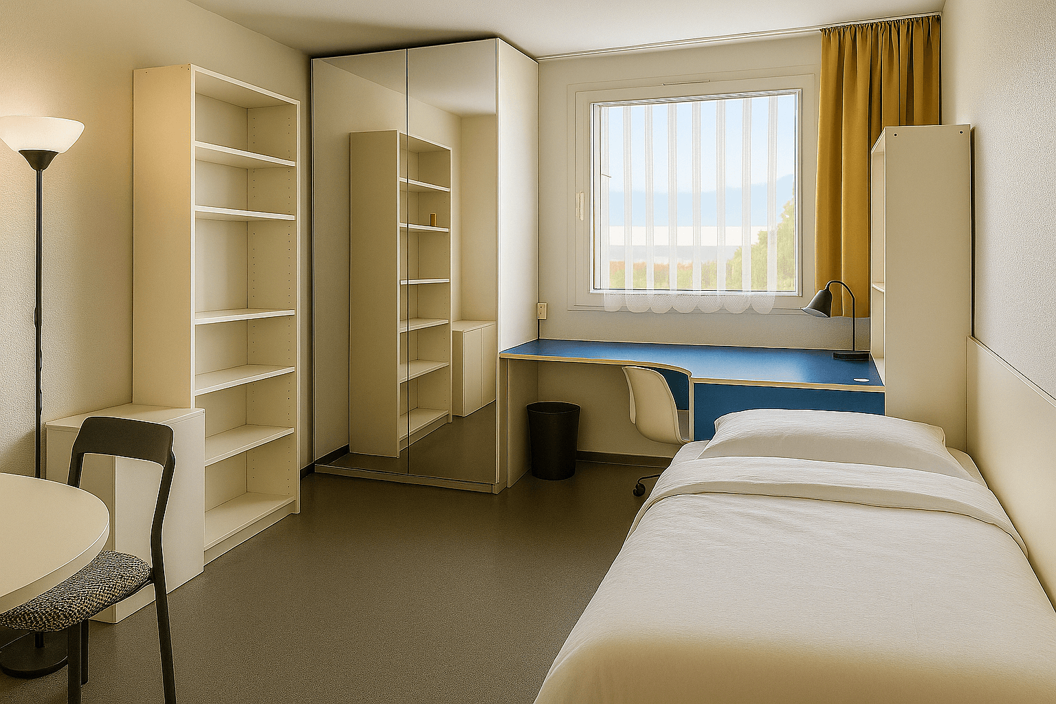 Espace travail et lit